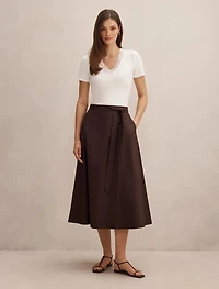 Madeleine Belted Midi Skirt