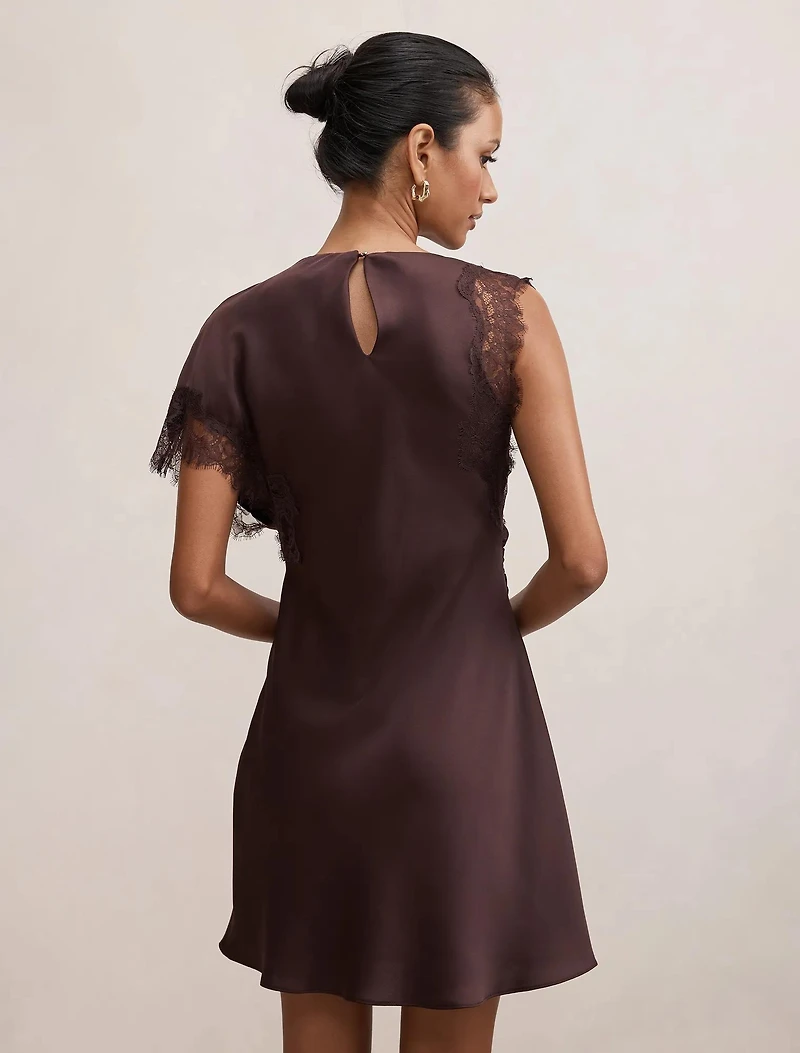 Giselle Petite Satin Lace Mini