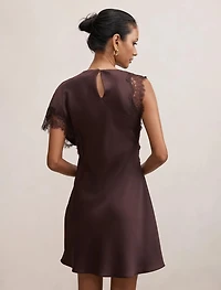 Giselle Petite Satin Lace Mini