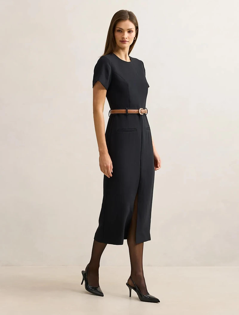 Bailee Belted Tailored Midi