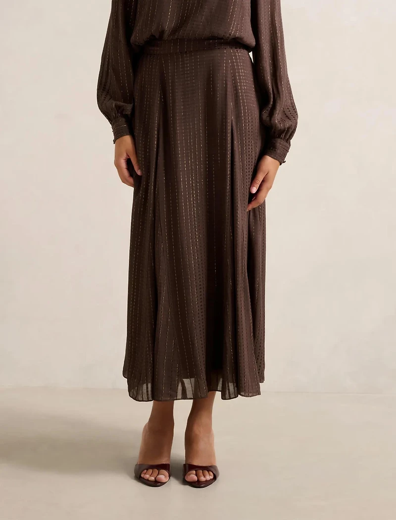 Preslee Godet Midi Skirt