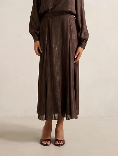 Preslee Godet Midi Skirt