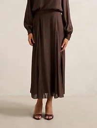 Preslee Godet Midi Skirt