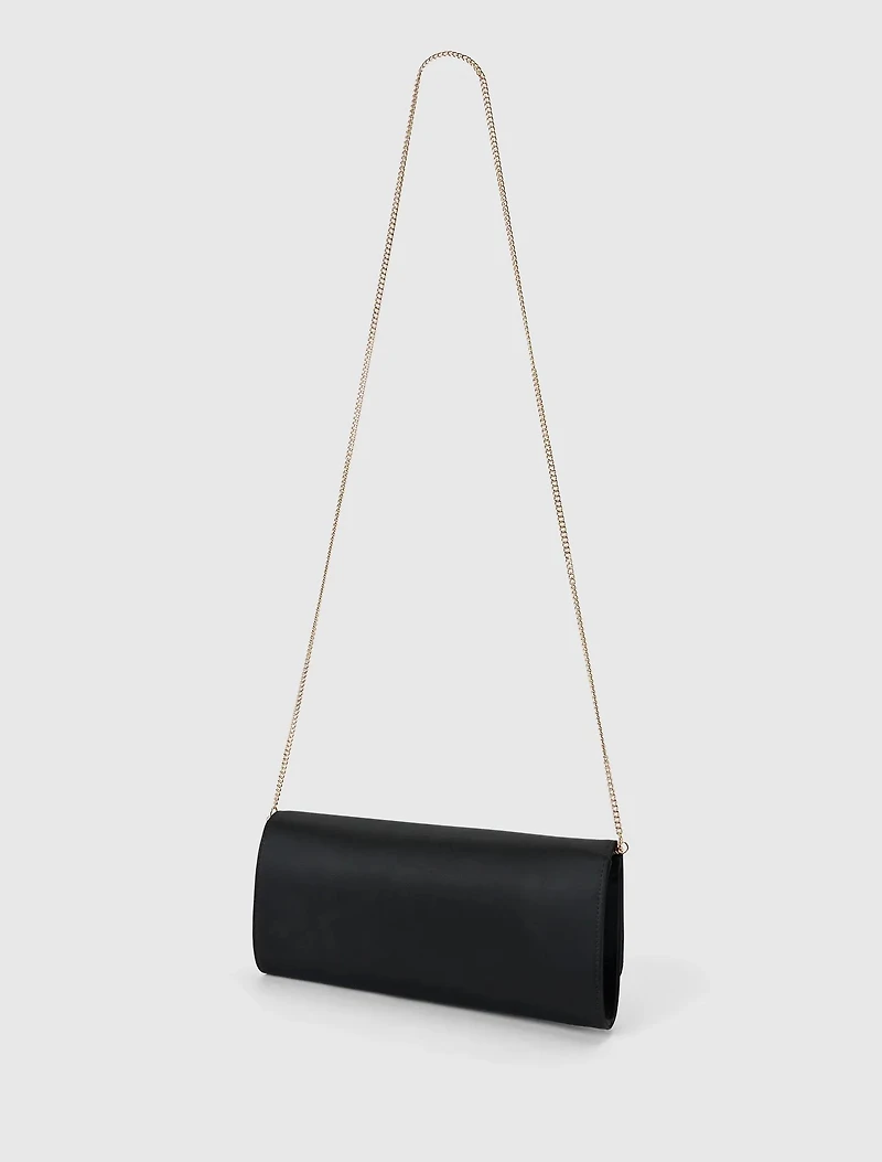 Dina Satin Elongated Clutch