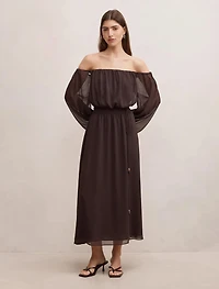 Elodie Off Shoulder Midi Dress