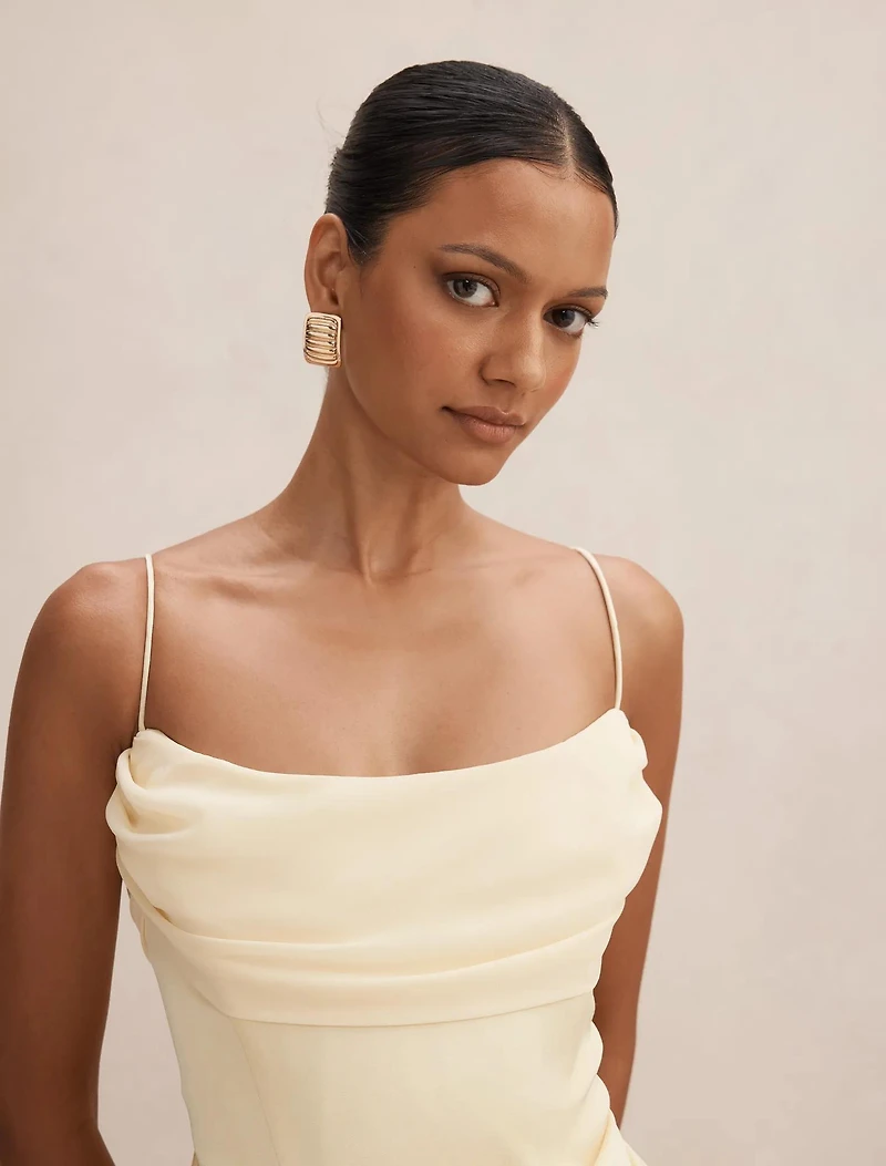 Claudia Petite Strappy Corset Maxi