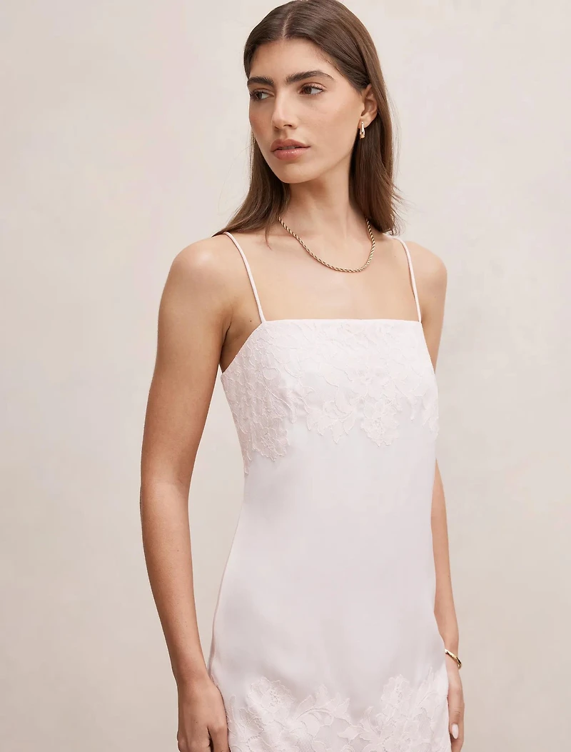 Haven Lace Trim Mini Dress