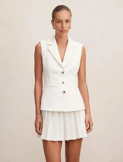Lucy Sleeveless Blazer Mini