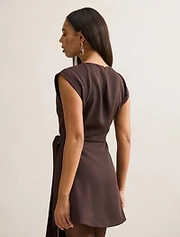 Peony Tie Front Mini Dress