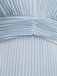Leia Pleated Cape Maxi Dress