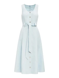 Priscilla Petite Button Down Midi