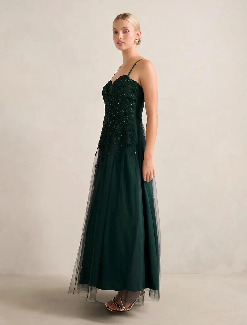 Kaia Tulle Strappy Gown