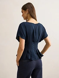 Wren Pleat Detail Top