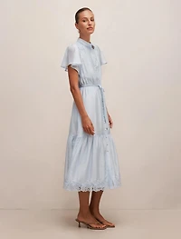 Harriet Lace Button Midi Dress