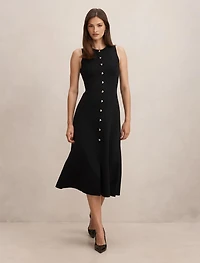 Lucienne Fit and Flare Knit Midi Dress