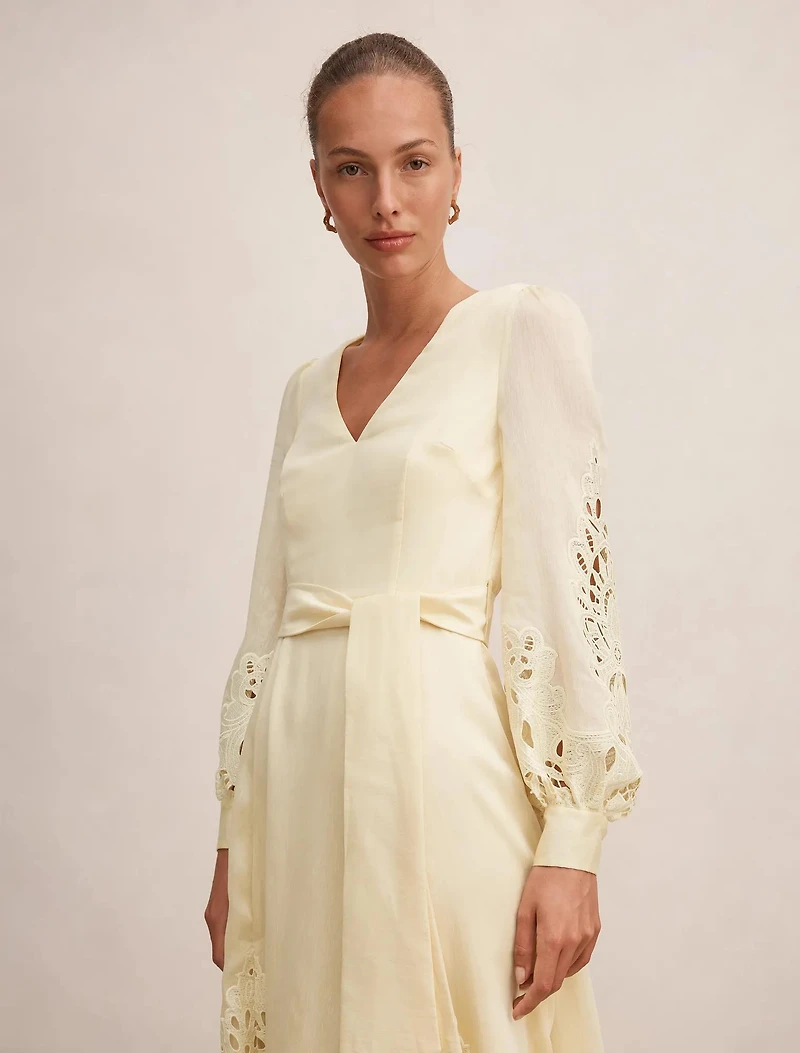 Ashlee Embroidered Long Sleeve Maxi