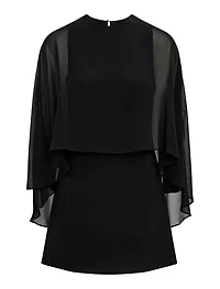 Irena Sheer Cape Mini Dress