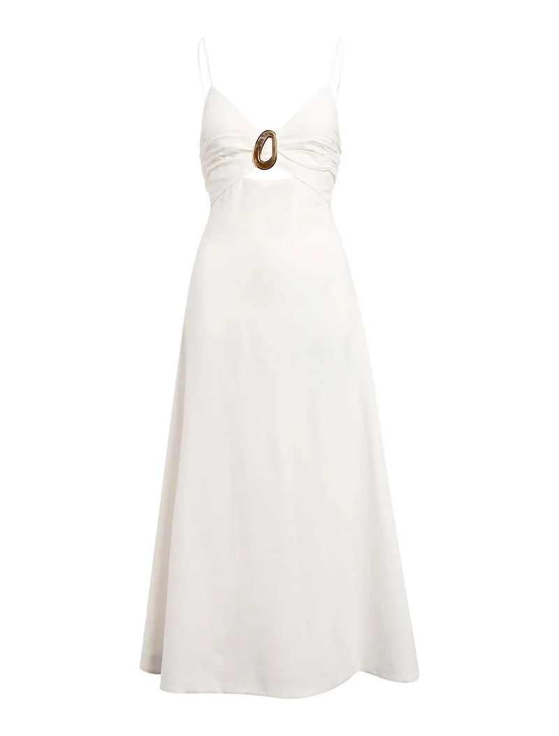 Alice Gathered Hardware Midi Dress