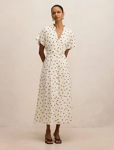 Jemma Petite Shirt Midi Dress