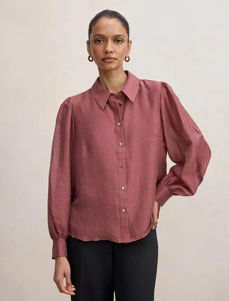 Avery Petite Long Sleeve Blouse