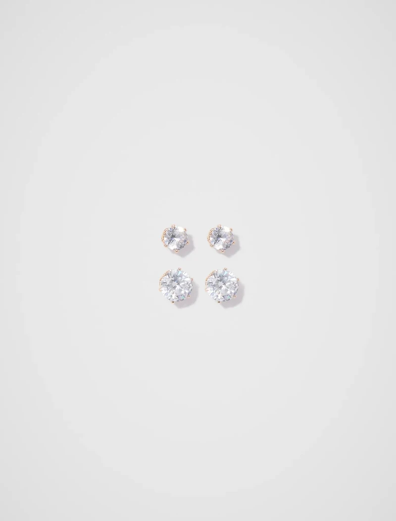 Jess CZ Two Pack Stud Earrings