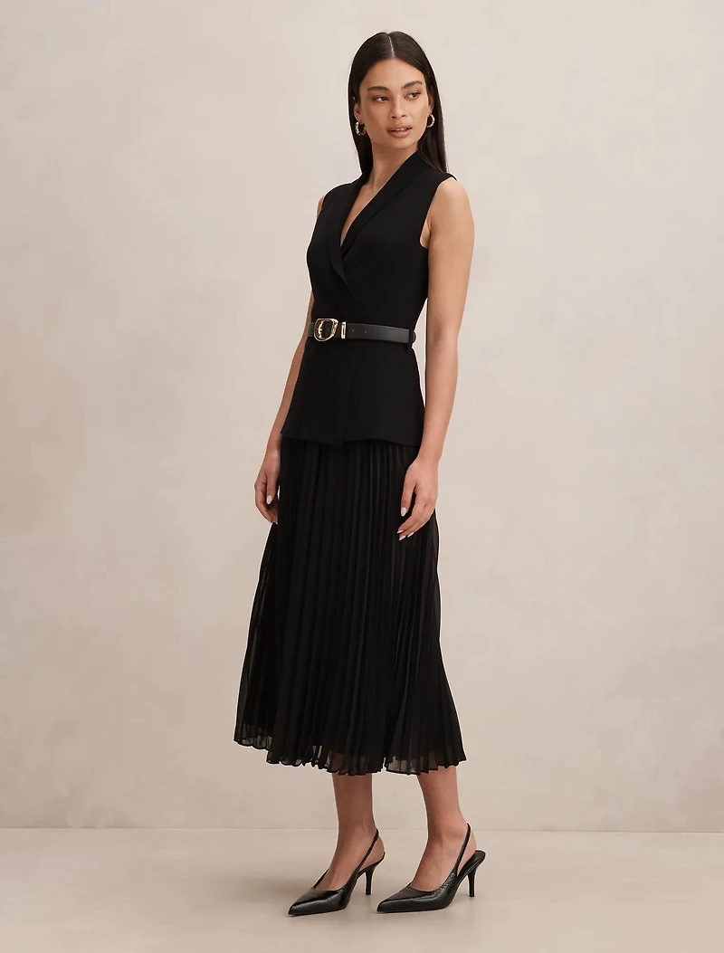 Bianca Woven Mix Knit Dress