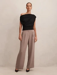 Julia Pleated Waist Wide Leg Pants