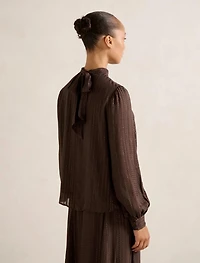 Preslee Neck Tie Blouse