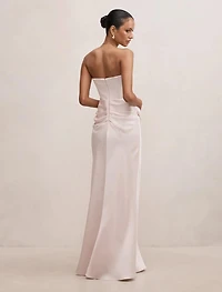 Isra Petite Drape Strapless Maxi