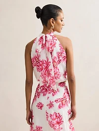 Maisie Petite Halter Tie Up Top