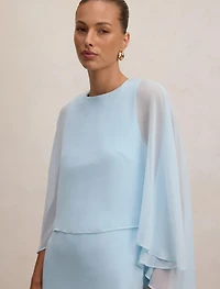 Irena Sheer Cape Mini Dress