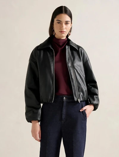 Mattie Cropped Bomber Jacket