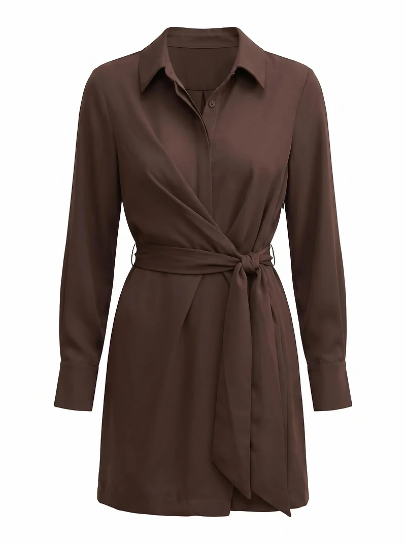 Isobel Tie Shirt Mini Dress