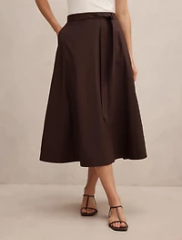 Madeleine Belted Midi Skirt