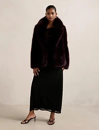 Hunter Petite Cropped Faux Fur Coat