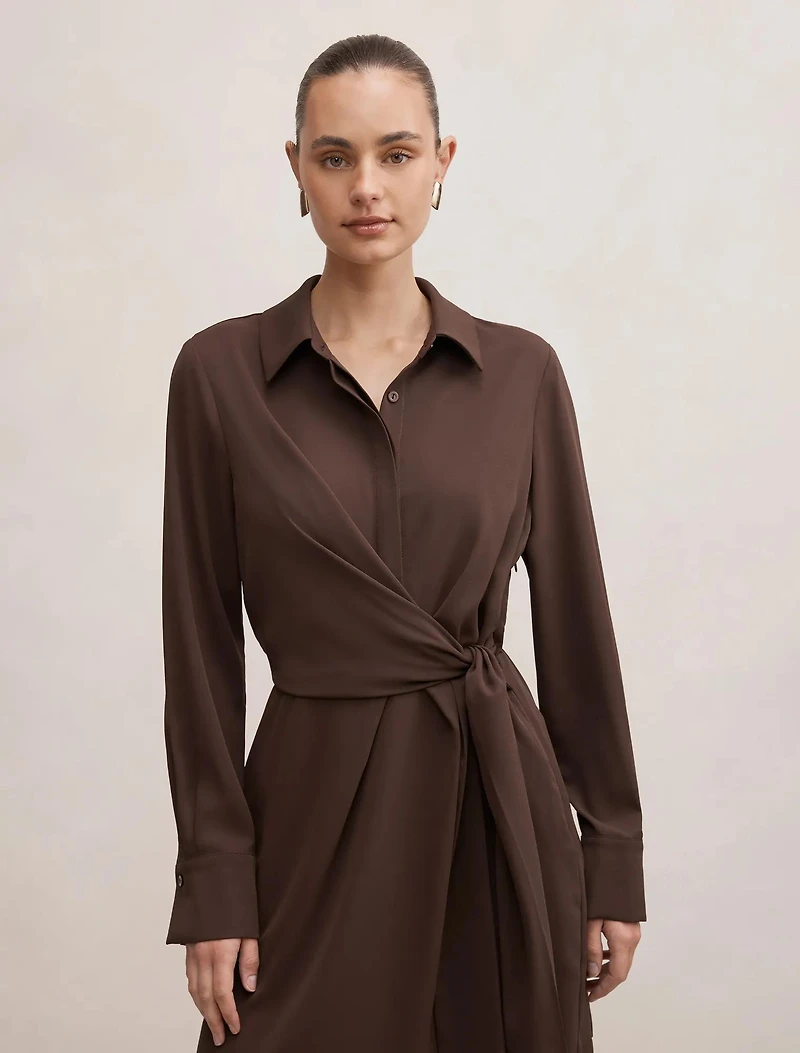 Isobel Tie Shirt Mini Dress