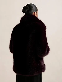 Hunter Petite Cropped Faux Fur Coat