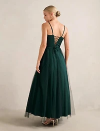 Kaia Tulle Strappy Gown