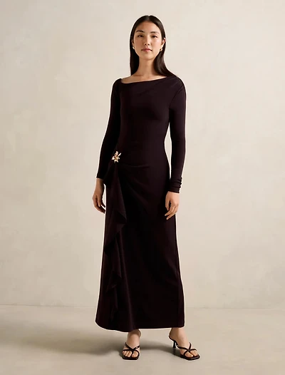Maya Long Sleeve Ruffle Maxi