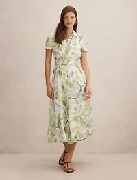 Avery Short Sleeve Seam Detail Midi