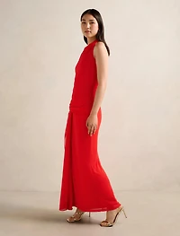 Abby Halter Mesh Maxi Dress