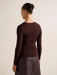 Jacqui Scoop Long Sleeve Top