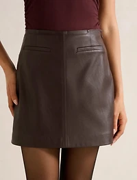 Addison Vegan Leather Mini Skirt