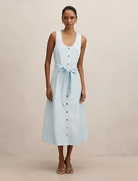 Priscilla Petite Button Down Midi