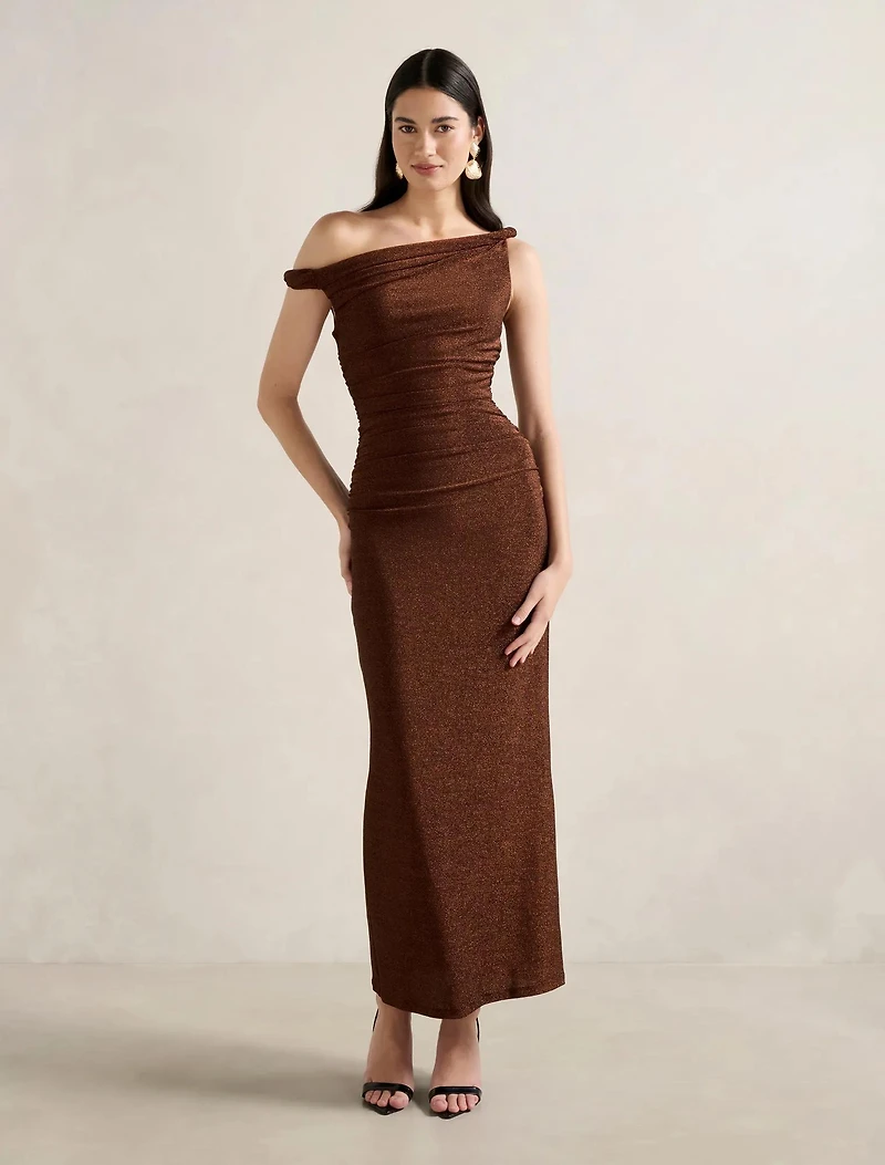 Vivian Asymmetric Twist Maxi Dress