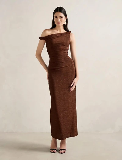 Vivian Asymmetric Twist Maxi Dress