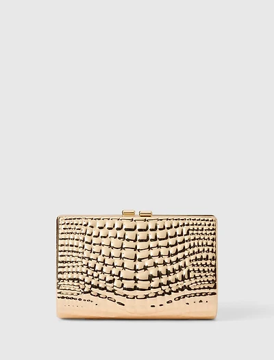 Mariam Metal Texture Clutch