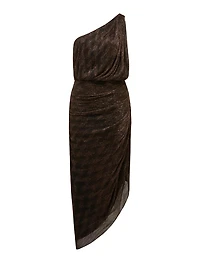 Cassidy One Shoulder Plisse Midi