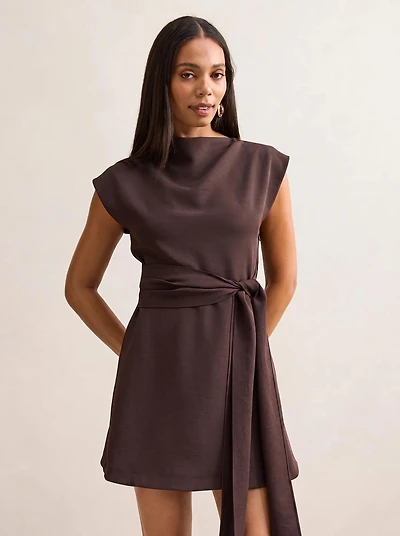 Peony Tie Front Mini Dress