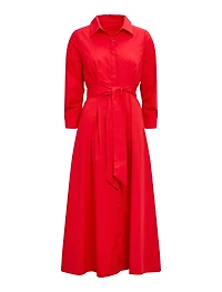 Sally Cotton Shirt Midi Dress